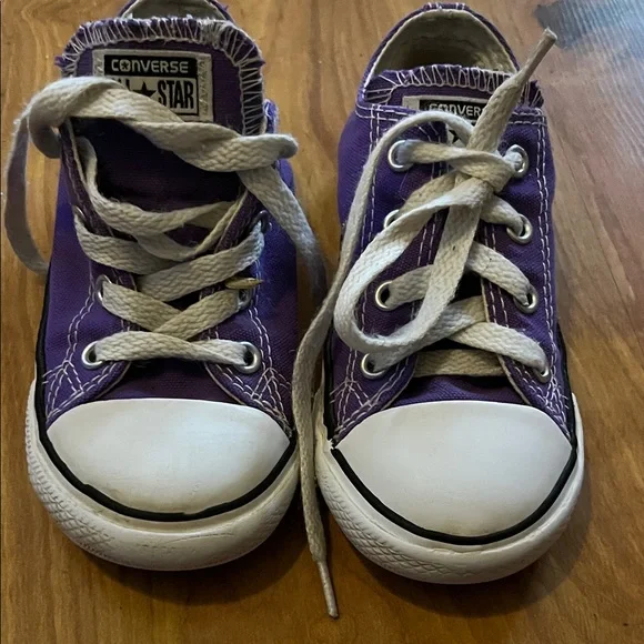 Converse Kids Sneakers in Purple with White Accents - Picture 3 of 6